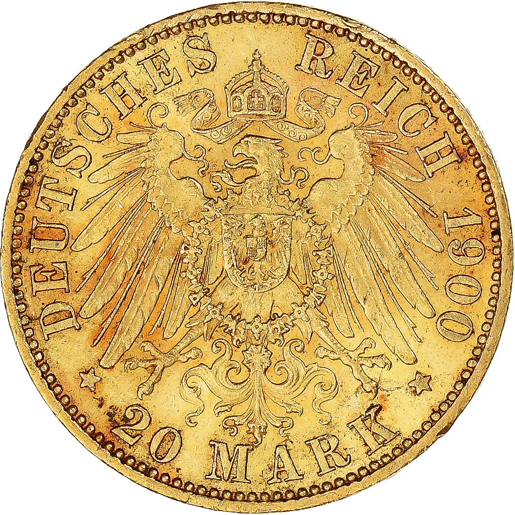 Monnaie, Etats allemands, PRUSSIA, Wilhelm II, 20 Mark, 1900, Berlin, SUP, Or