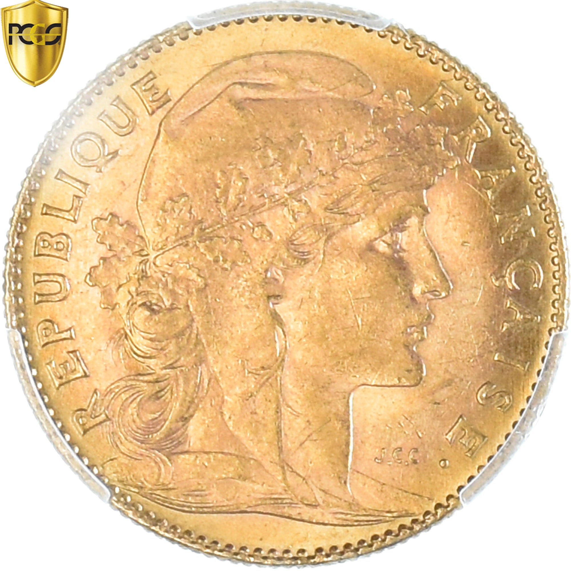 Coin, France, Marianne, 10 Francs, 1906, Paris, PCGS, MS63, MS(63), Gold