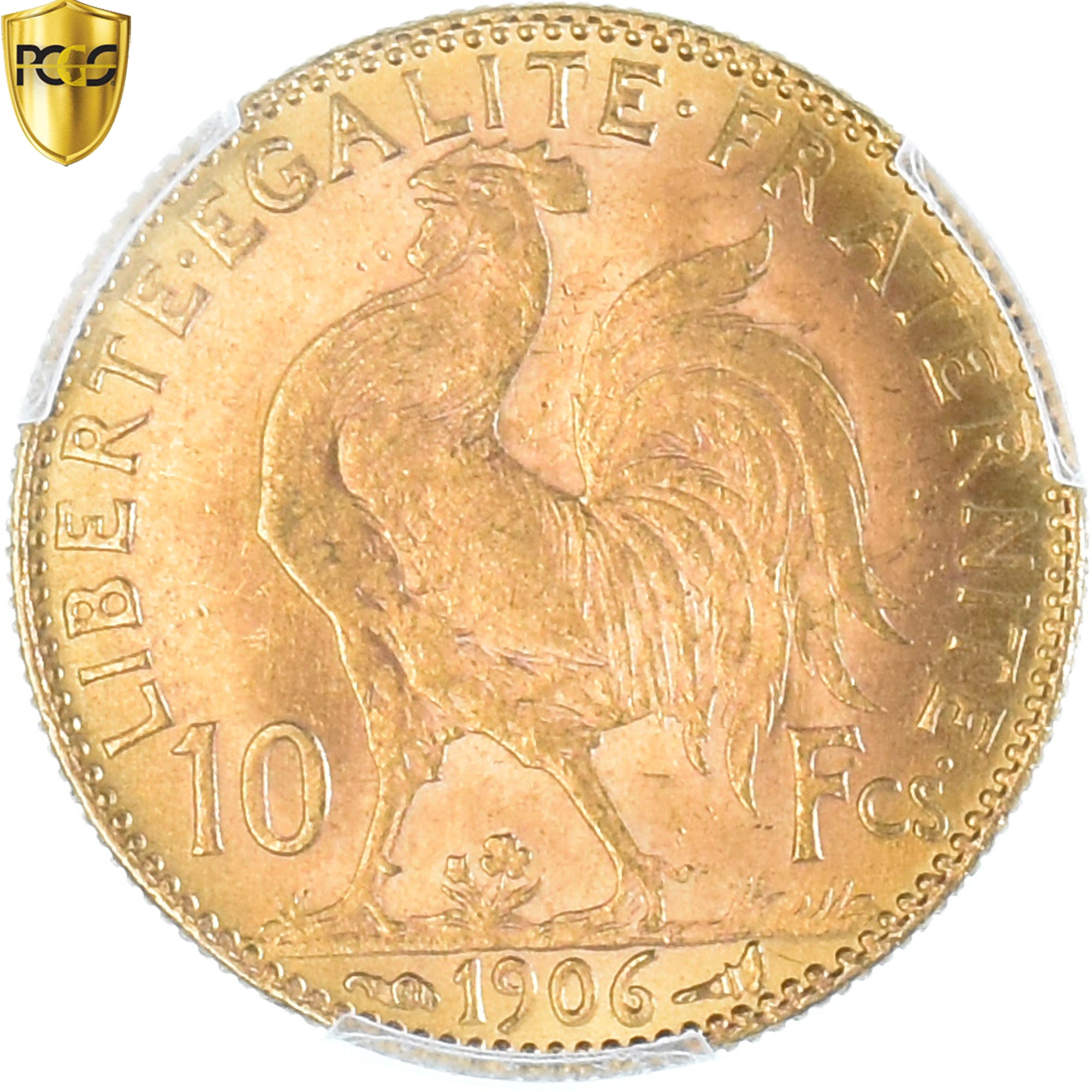Coin, France, Marianne, 10 Francs, 1906, Paris, PCGS, MS63, MS(63), Gold