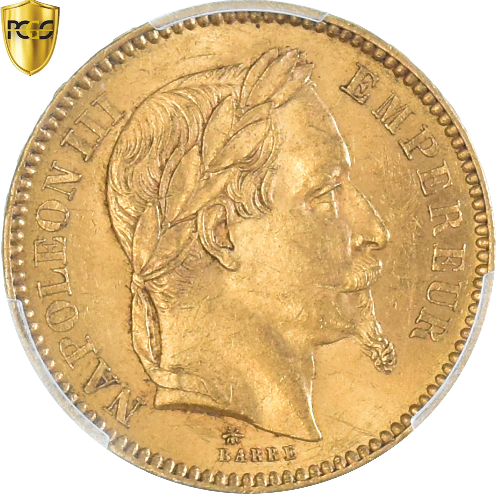 Monnaie, France, Napoleon III, 20 Francs, 1863, Paris, PCGS, MS61, SUP+, Or