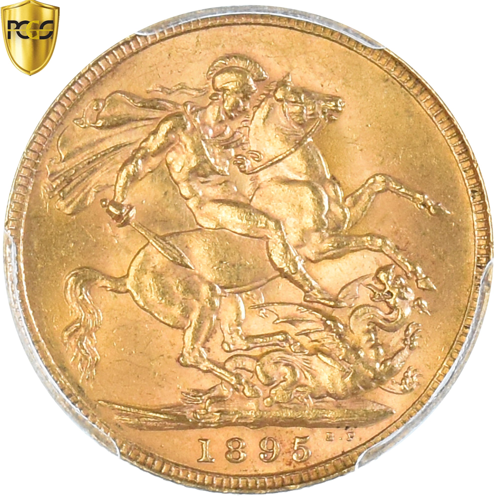 Coin, Great Britain, Victoria, Sovereign, 1895, London, TOP POP, PCGS, MS63