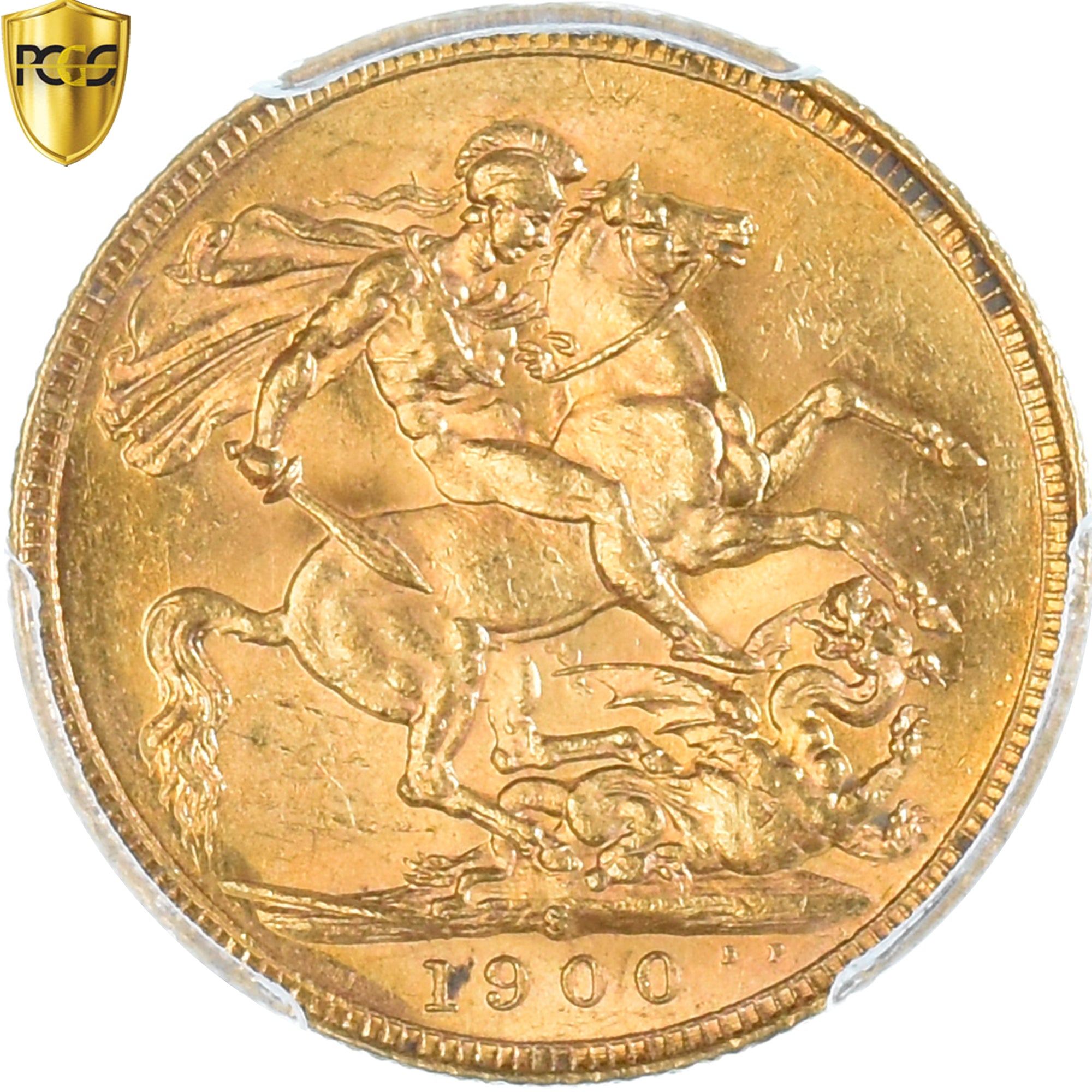 Moneta, Australia, Victoria, Sovereign, 1900, Sydney, PCGS, MS61, SPL, Oro