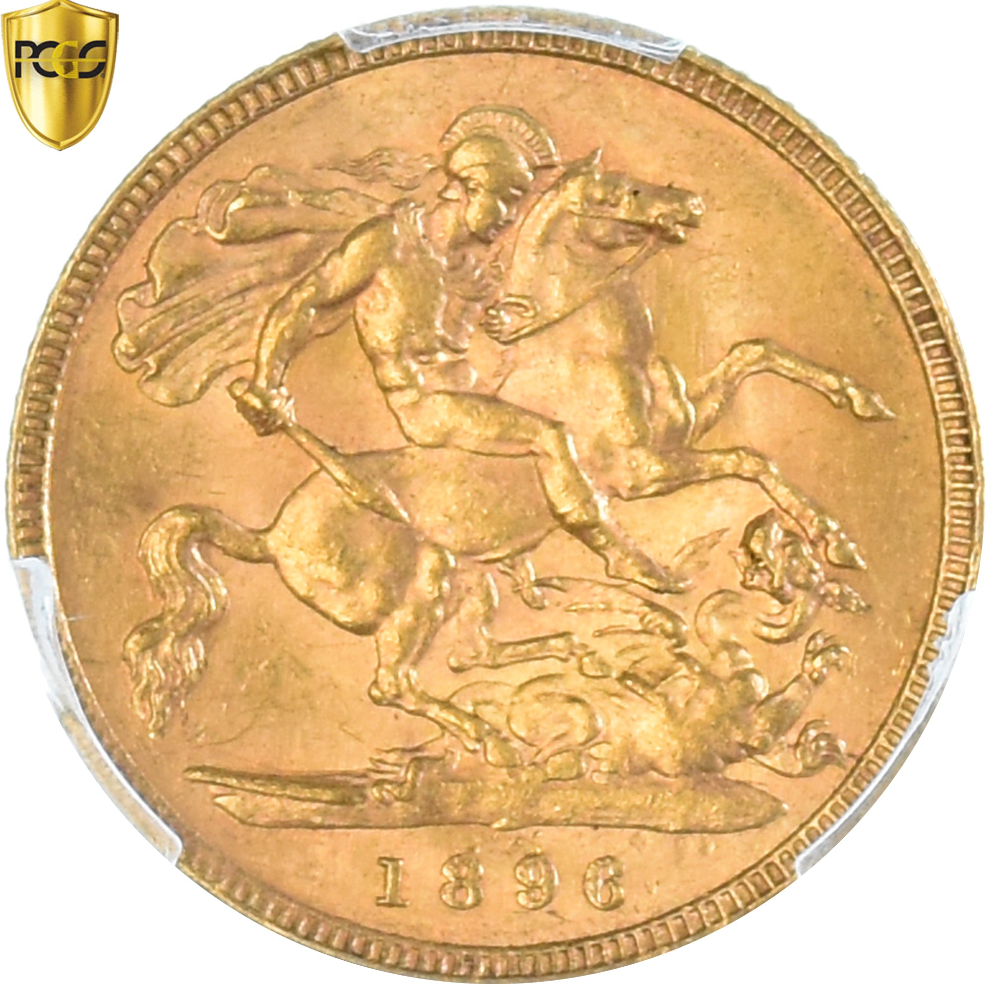 Coin, Great Britain, Victoria, 1/2 Sovereign, 1896, London, PCGS, MS62