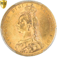 Coin, Australia, Victoria, Sovereign, 1889, Sydney, PCGS, MS60, MS(60-62), Gold