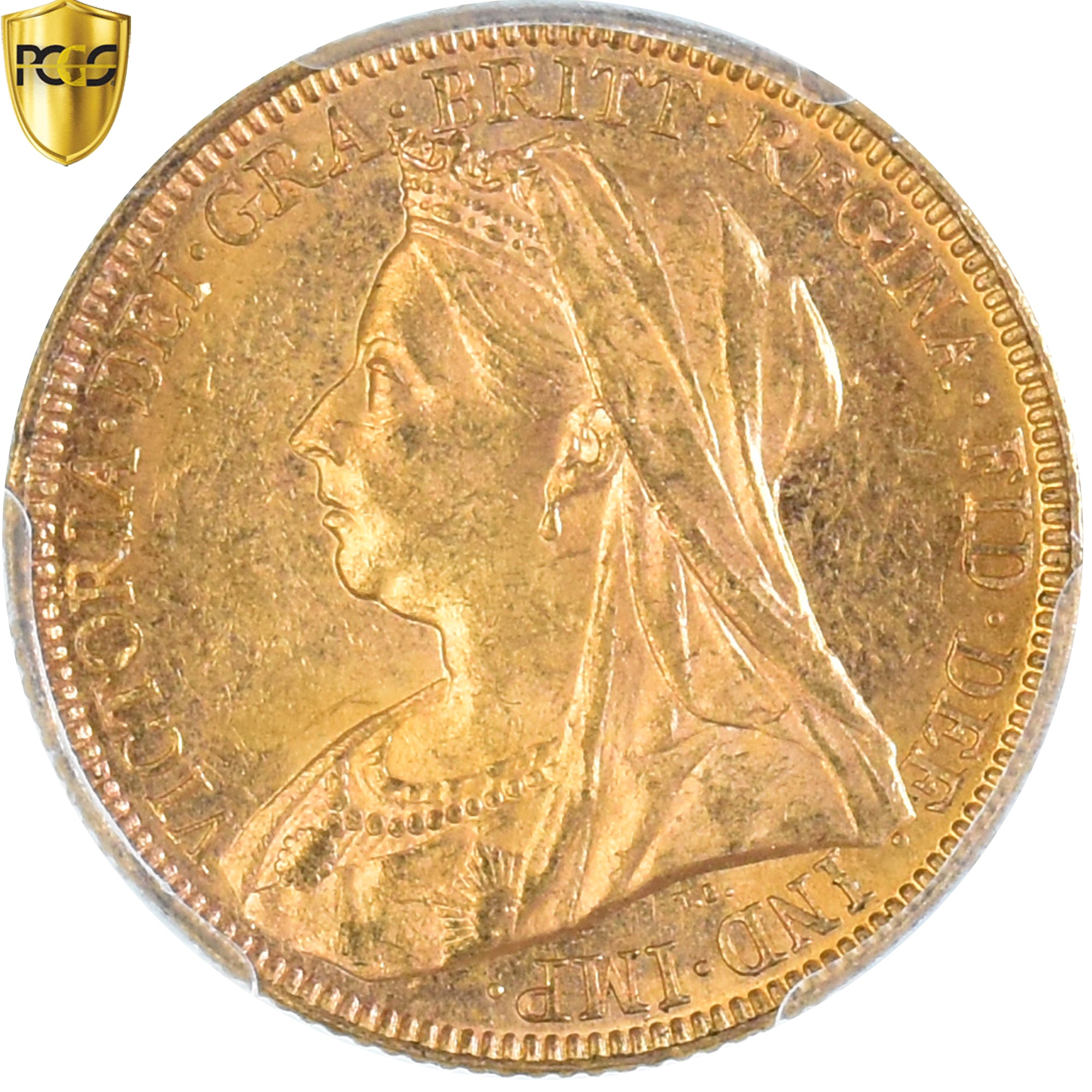 Coin, Australia, Victoria, Sovereign, 1897, Melbourne, PCGS, MS61, MS(60-62)