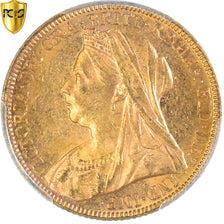Coin, Australia, Victoria, Sovereign, 1897, Melbourne, PCGS, MS61, MS(60-62)