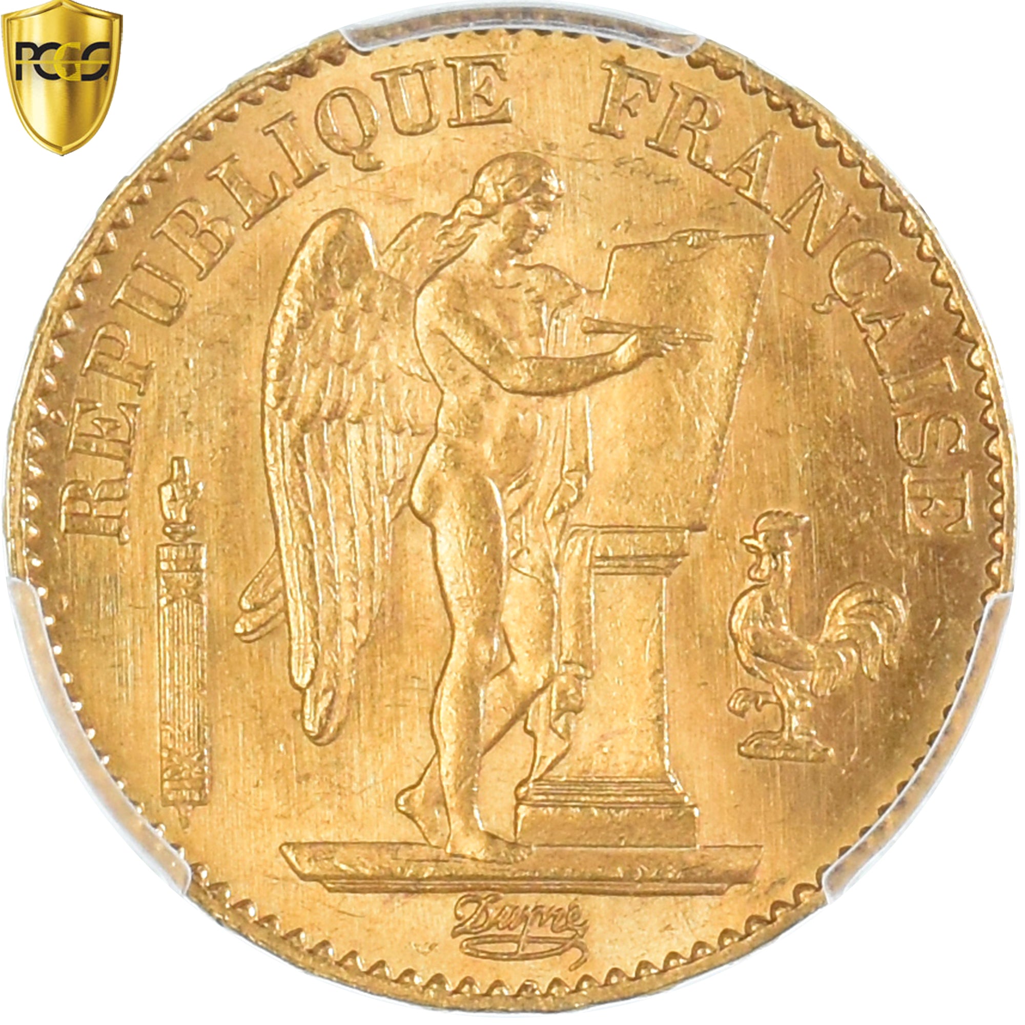 Coin, France, Génie, 20 Francs, 1875, Paris, PCGS, MS64, MS(64), Gold, KM:825