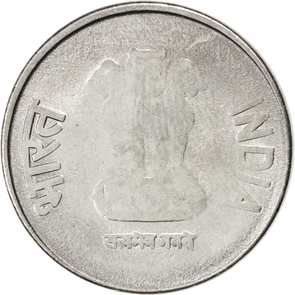 INDIA-REPUBLIC, 50 Paise, 2011, KM #398, MS(63), Stainless Steel, 19, 2.82