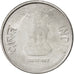 INDIA-REPUBLIC, 50 Paise, 2011, KM #398, MS(63), Stainless Steel, 19, 2.82