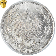Coin, GERMANY - EMPIRE, 1/2 Mark, 1915, Berlin, PCGS, MS66, MS(65-70), Silver