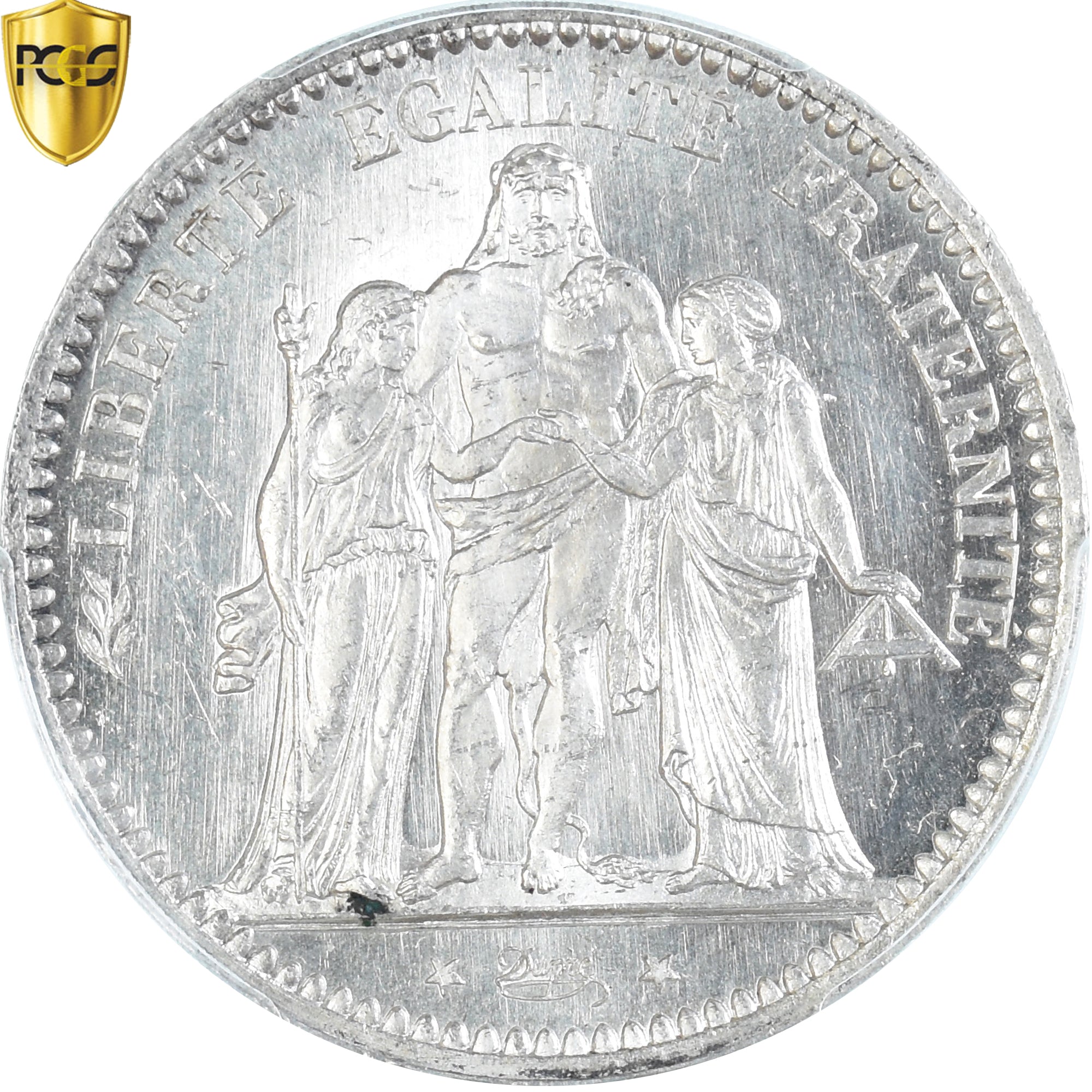 Coin, France, Hercule, 5 Francs, 1873, Paris, PCGS, MS63, MS(63), Silver