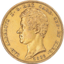 Moneta, STATI ITALIANI, SARDINIA, Carlo Alberto, 100 Lire, 1836, Genoa, BB+