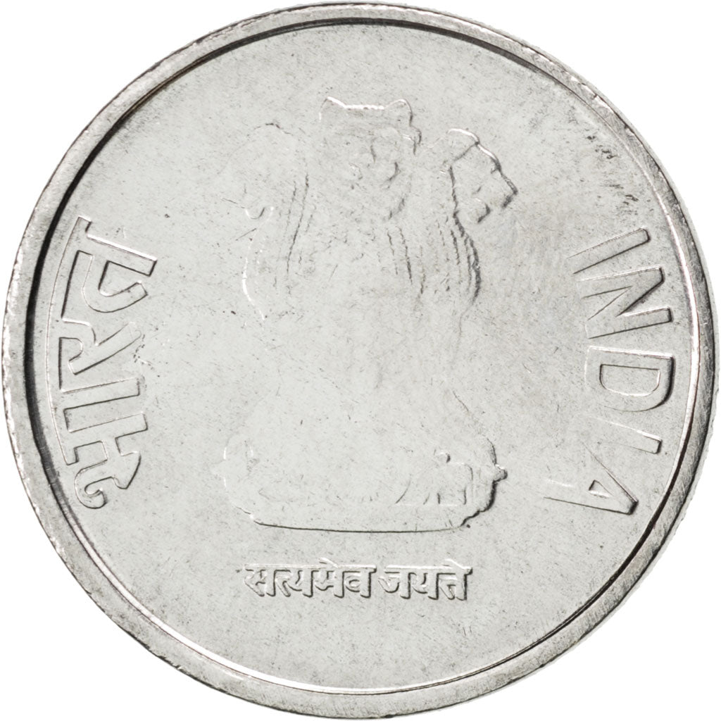 INDIA-REPUBLIC, Rupee, 2011, KM #394, MS(63), Stainless Steel, 22, 3.82