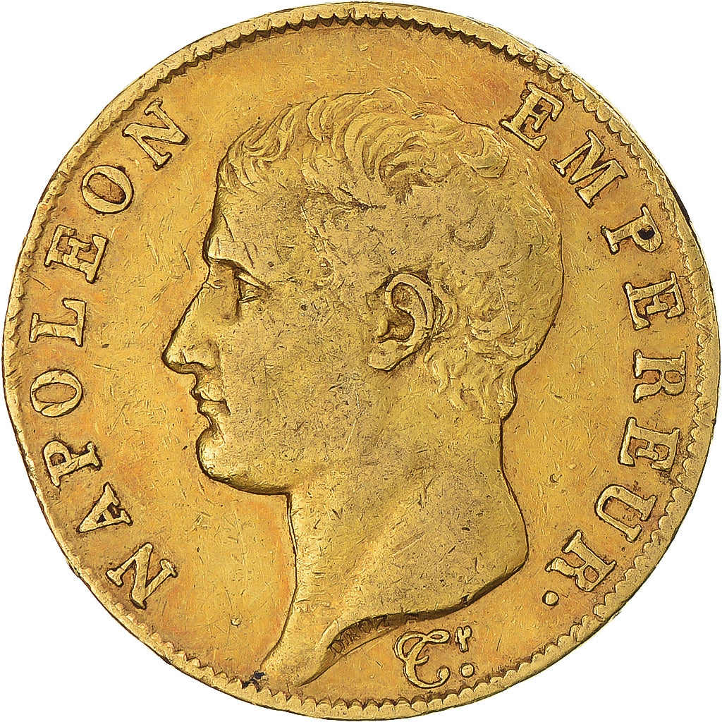 Moneda, Francia, Napoleon I, 40 Francs, AN 13, Paris, MBC, Oro, KM:664.1, Le