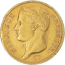 Coin, France, Napoleon I, 40 Francs, 1811, Paris, AU(50-53), Gold, KM:696.1, Le