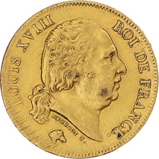 Monnaie, France, Louis XVIII, 40 Francs, 1818, Lille, TTB+, Or, KM:713.6, Le