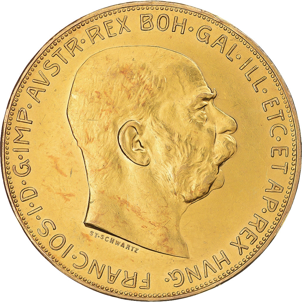 Coin, Austria, Franz Joseph I, 100 Corona, 1915, Vienne, Official restrike