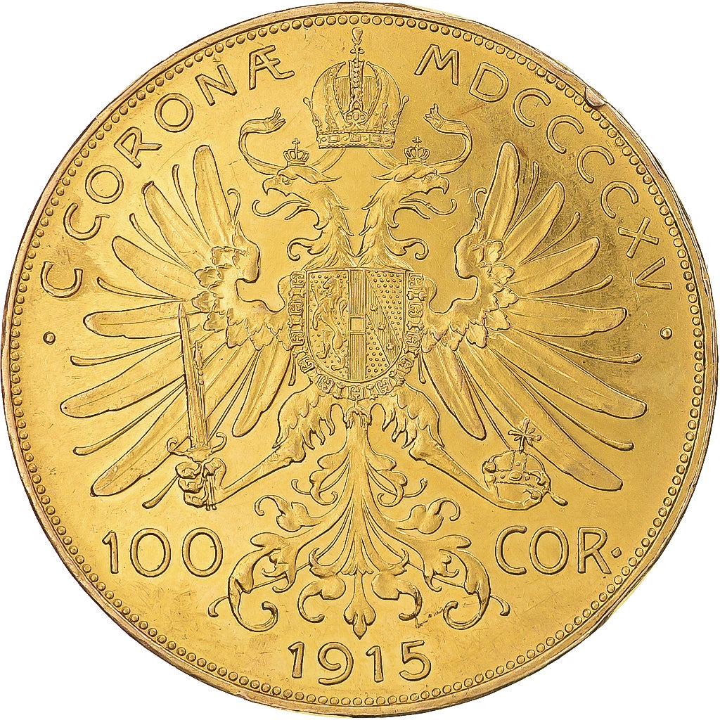 Coin, Austria, Franz Joseph I, 100 Corona, 1915, Vienne, Official restrike