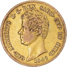 Münze, Italien Staaten, SARDINIA, Carlo Alberto, 20 Lire, 1849, Genoa, SS+