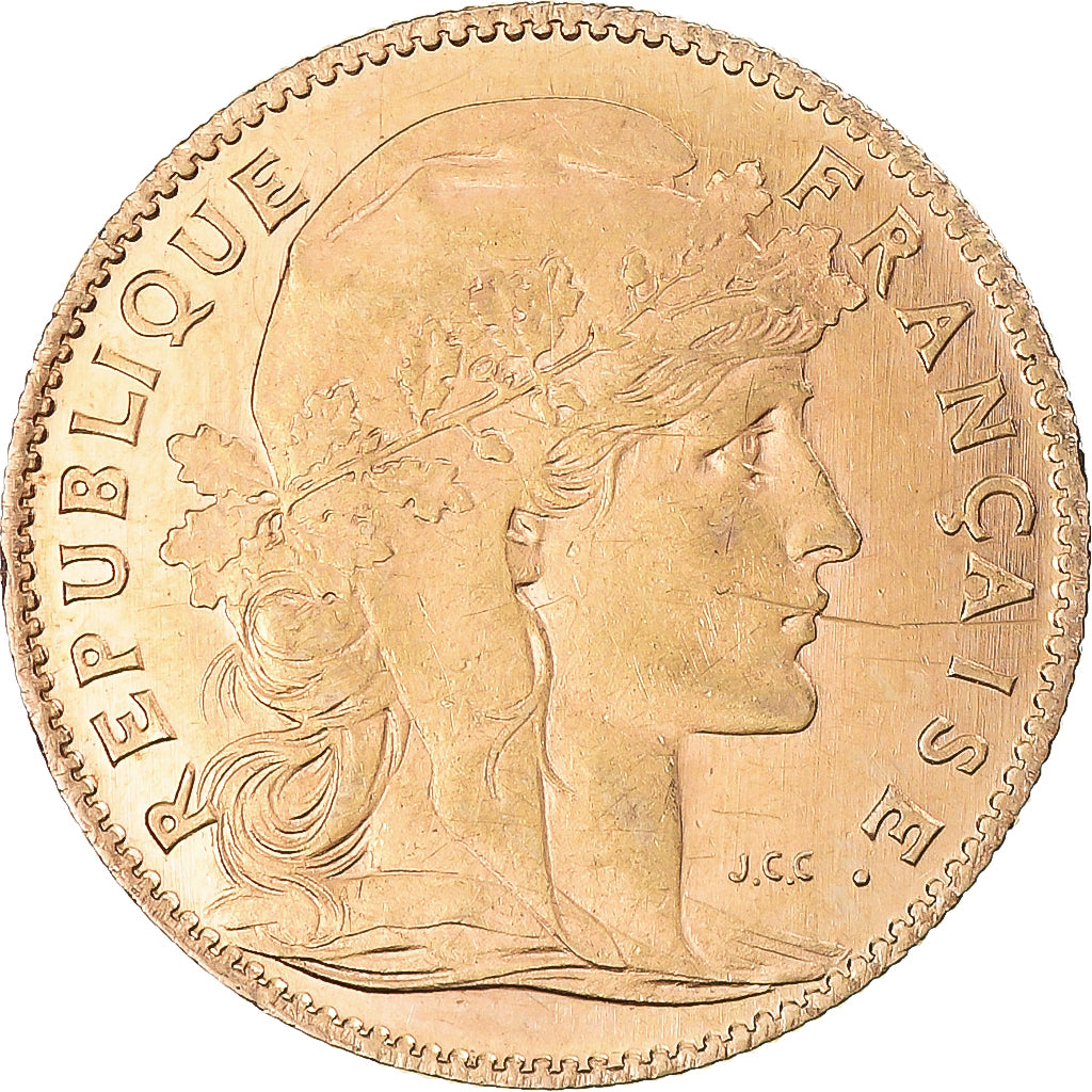 Coin, France, Marianne, 10 Francs, 1907, Paris, AU(55-58), Gold, KM:846