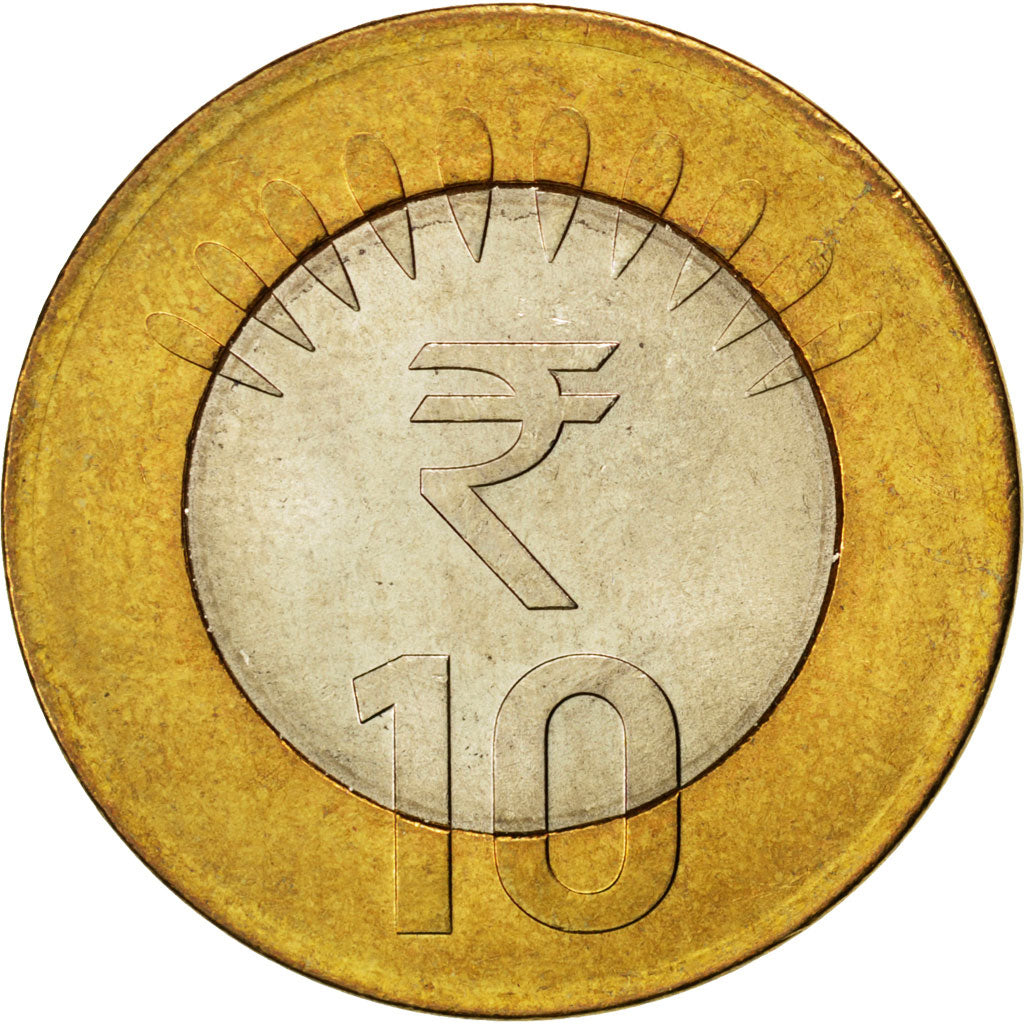 INDIA-REPUBLIC, 10 Rupees, 2011, KM #400, MS(63), Bi-Metallic, 27, 7.60
