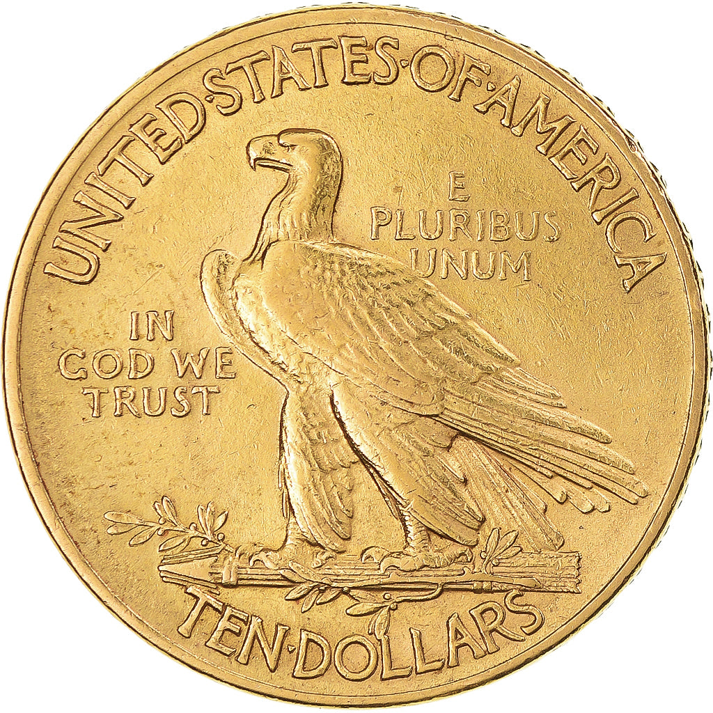 Coin, United States, Indian Head, $10, Eagle, 1914, Philadelphia, AU(55-58)