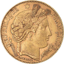 Moneta, Francja, Cérès, 10 Francs, 1895, Paris, AU(50-53), Złoto, KM:830