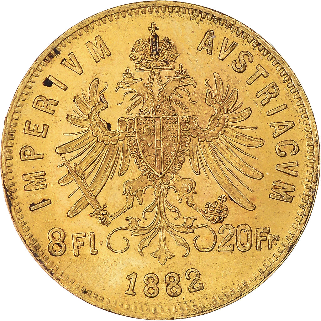 Monnaie, Autriche, Franz Joseph I, 8 Florins-20 Francs, 1882, Vienna, SUP+, Or