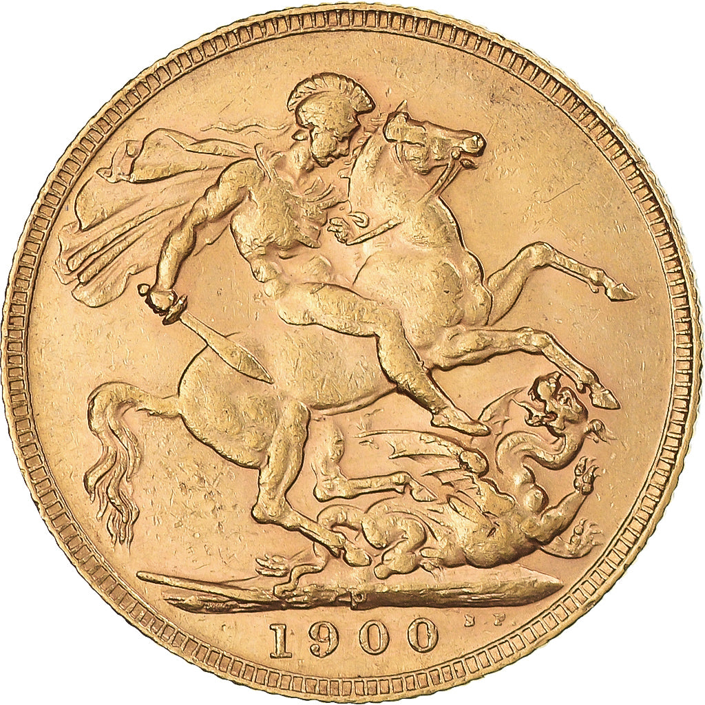 Coin, Australia, Victoria, Sovereign, 1900, Perth, AU(55-58), Gold, KM:13