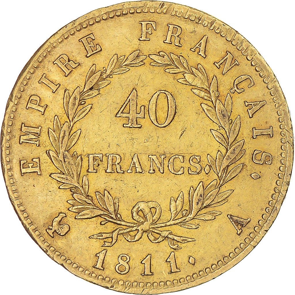 Monnaie, France, Napoleon I, 40 Francs, 1811, Paris, TTB+, Or, Gadoury:1084