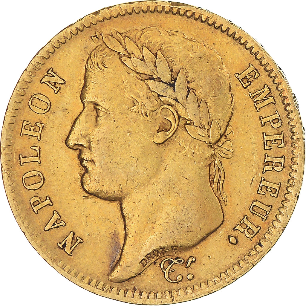 Moneta, Francja, Napoleon I, 40 Francs, 1812, Paris, AU(55-58), Złoto