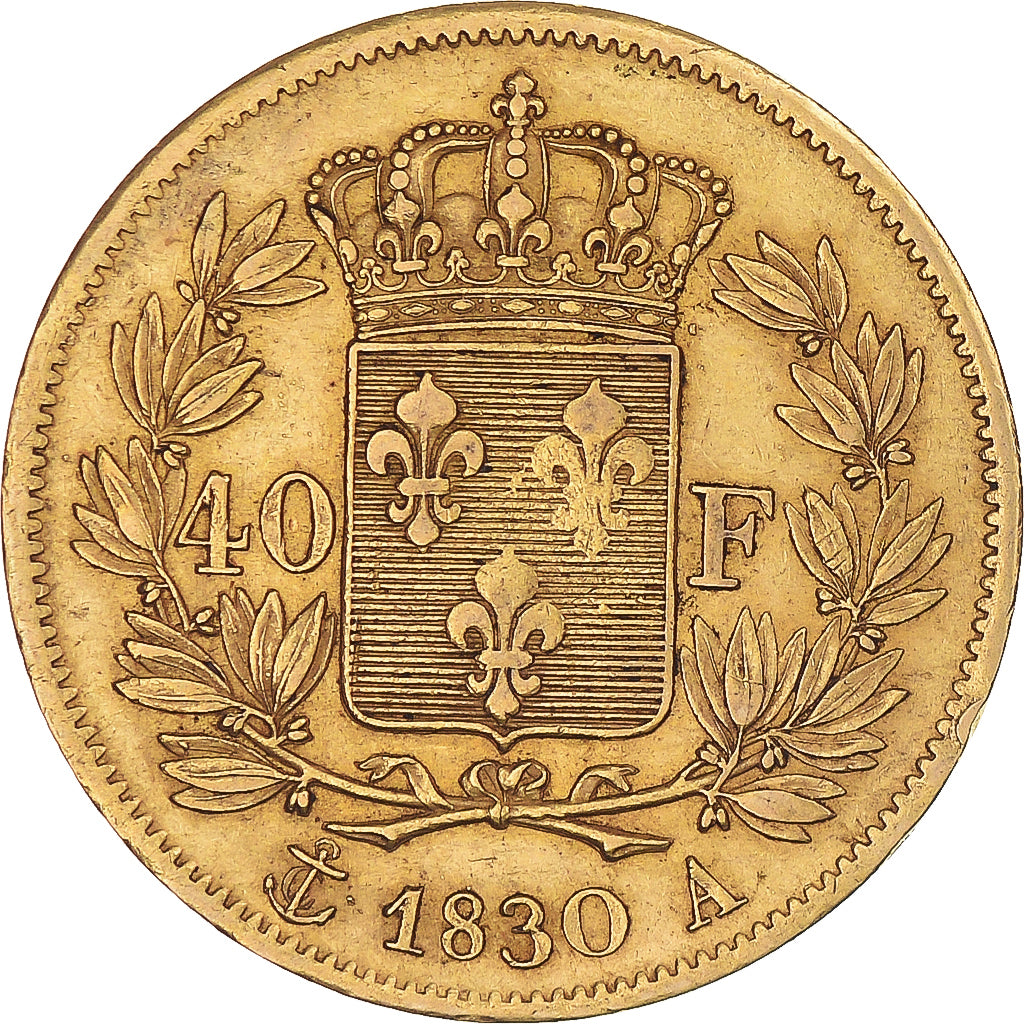 Munten, Frankrijk, Charles X, 40 Francs, 1830, Paris, ZF+, Goud, KM:721.1