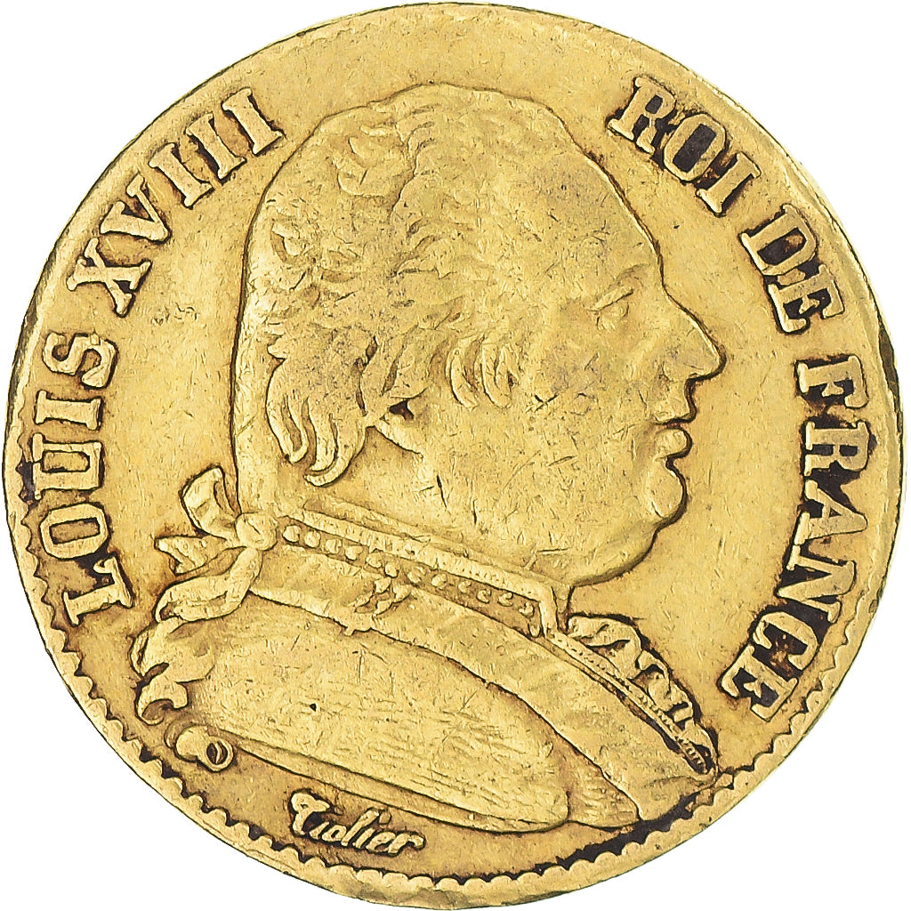 Monnaie, France, Louis XVIII, 20 Francs, 1815, Bayonne, TTB, Or, Gadoury:1026