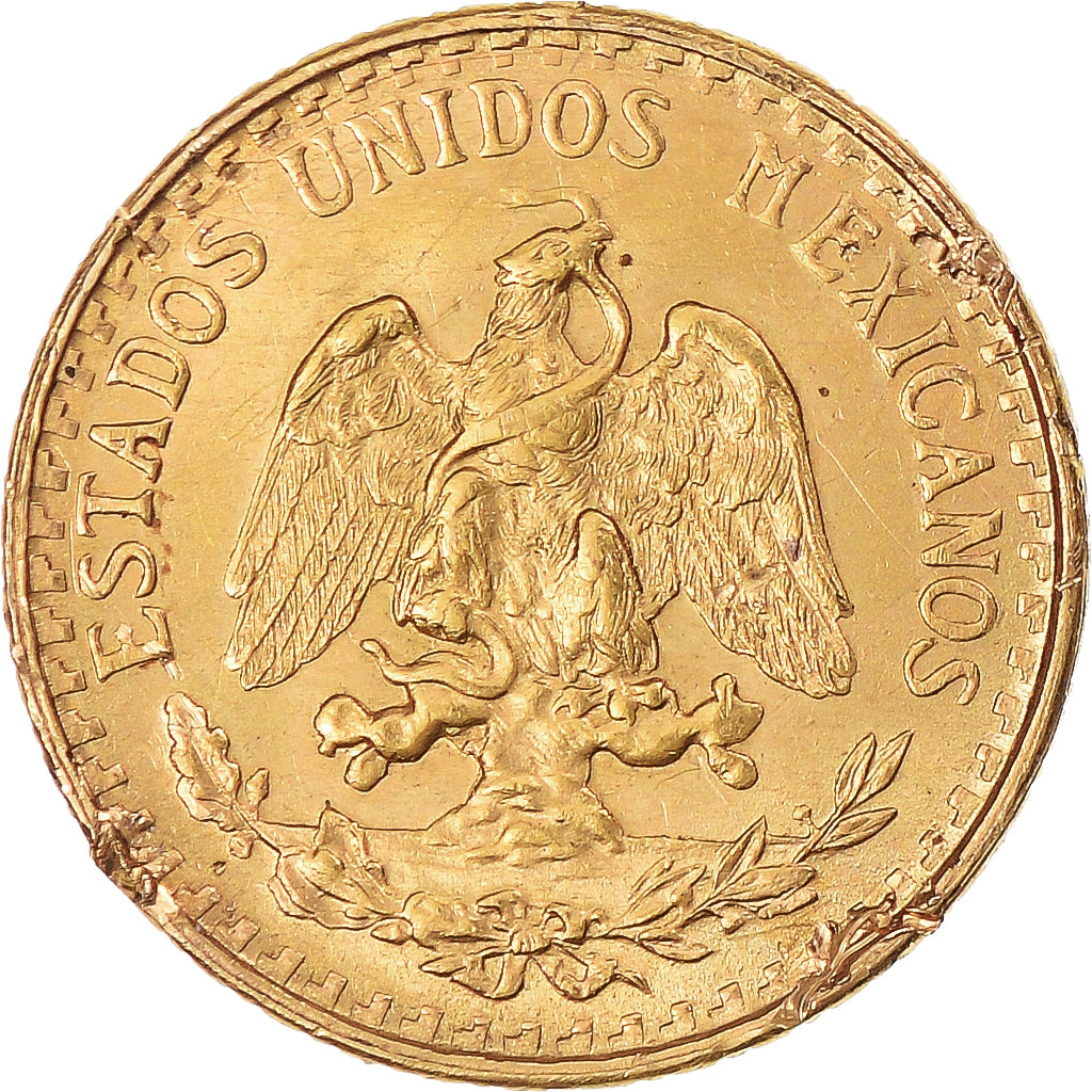 Coin, Mexico, 2 Pesos, 1945, Mexico City, MS(60-62), Gold, KM:461