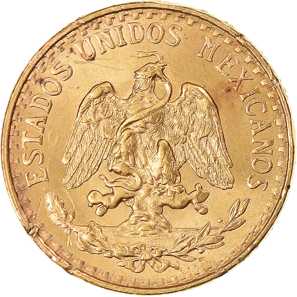 Coin, Mexico, 2 Pesos, 1945, Mexico City, MS(60-62), Gold, KM:461