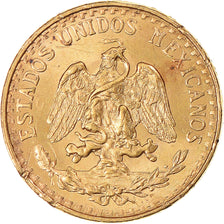 Coin, Mexico, 2 Pesos, 1945, Mexico City, MS(60-62), Gold, KM:461