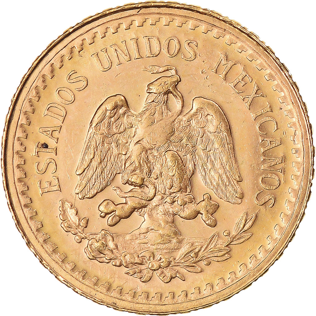 Coin, Mexico, 2-1/2 Pesos, 1945, Mexico City, MS(65-70), Gold, KM:463