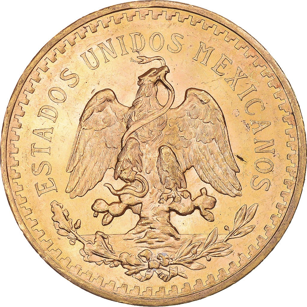 Moneda, México, 50 Pesos, 1943, Mexico City, EBC, Oro, KM:482