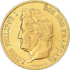Coin, France, Louis-Philippe, 40 Francs, 1837, Paris, EF(40-45), Gold, KM:747.1
