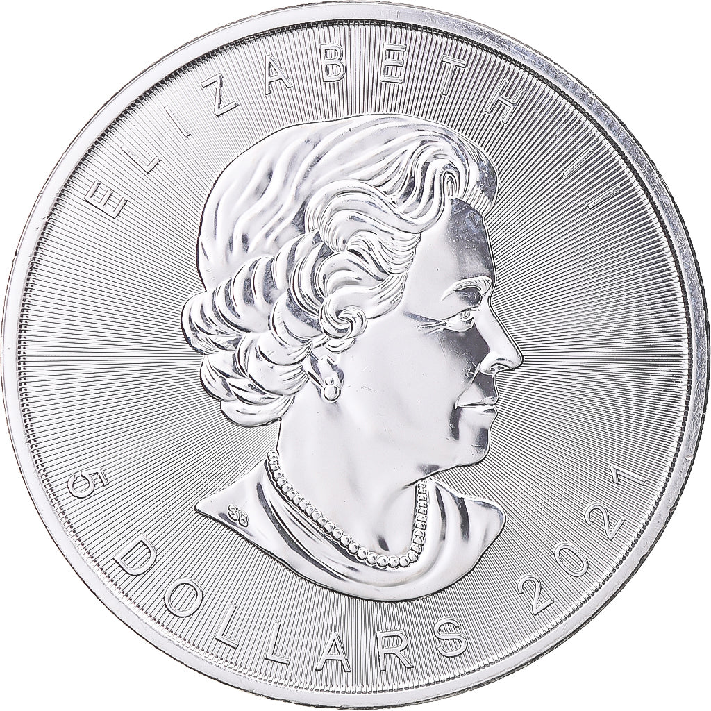 Coin, Canada, Elizabeth II, Mapple Leaf, 1 Oz, 5 Dollars, 2021, Royal Canadian