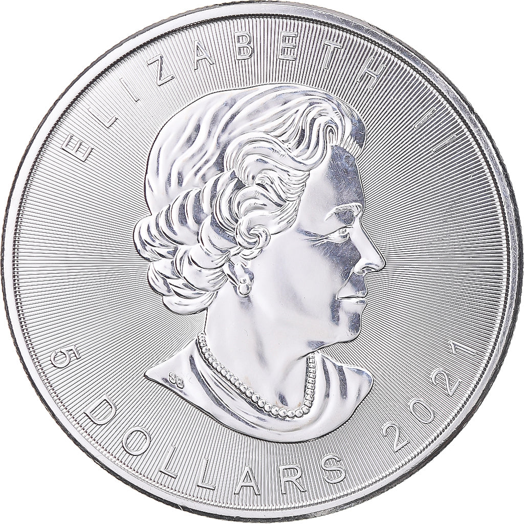 Moneda, Canadá, Elizabeth II, Mapple Leaf, 1 Oz, 5 Dollars, 2021, Royal