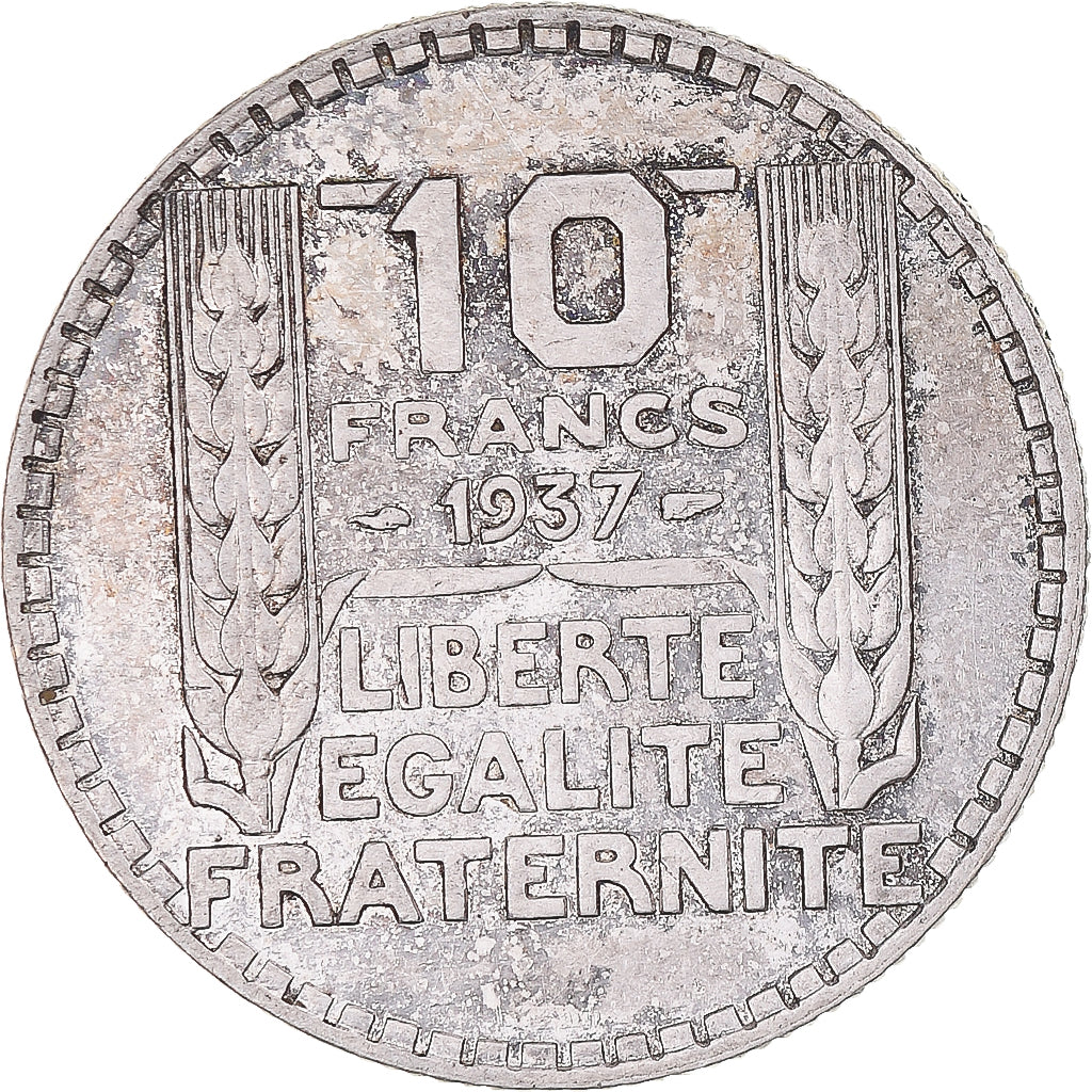 Coin, France, Turin, 10 Francs, 1937, Paris, EF(40-45), Silver, KM:878, Le