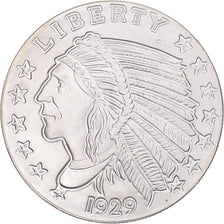 Coin, United States, Indian Head, 1 Oz, 1 Troy Ounce, MS(65-70), Silver
