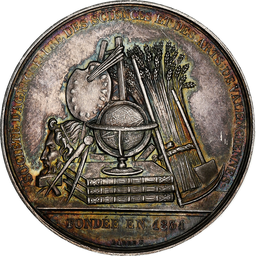 France, Medal, Jean Froissart, Société d'Agriculture des Sciences et des Arts