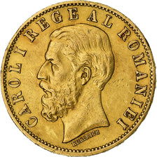 Monnaie, Roumanie, Carol I, 20 Lei, 1883, Bucharest, TTB+, Or, KM:20