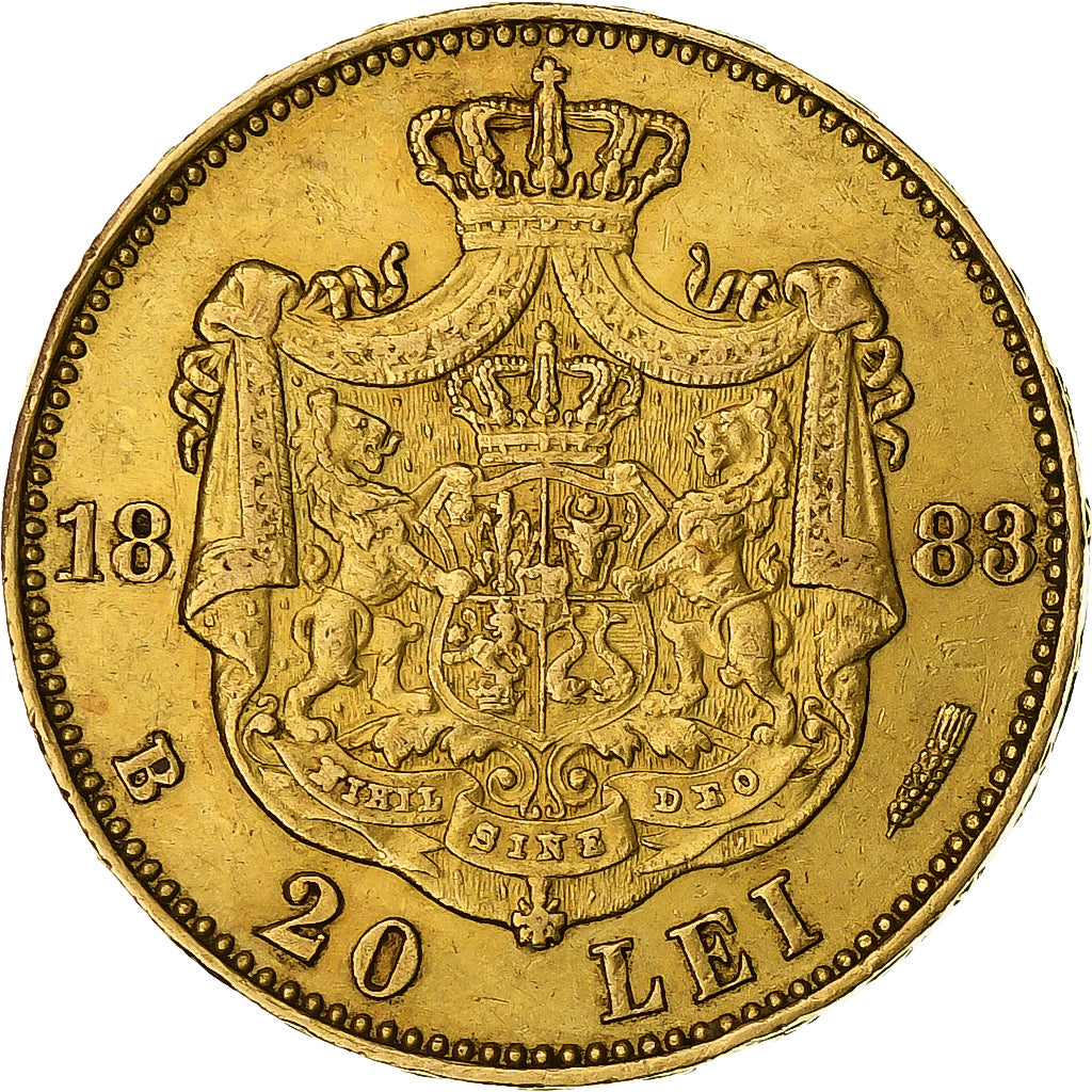 Monnaie, Roumanie, Carol I, 20 Lei, 1883, Bucharest, TTB+, Or, KM:20