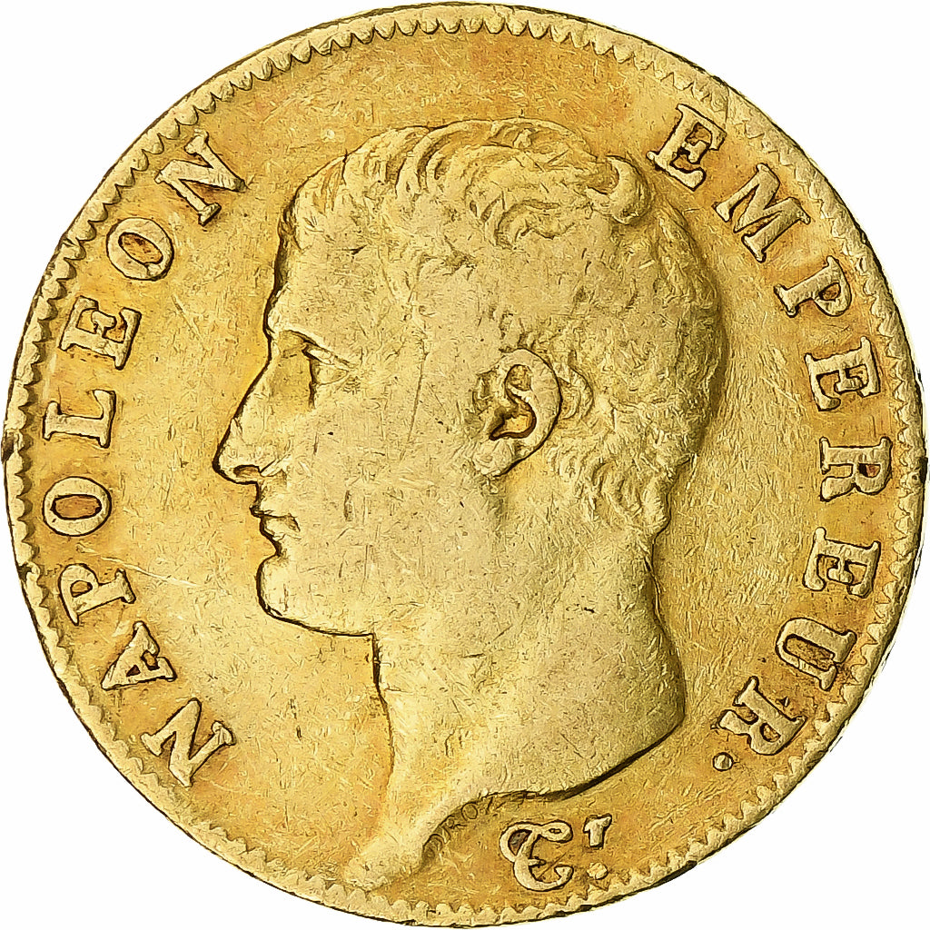Moneda, Francia, Napoleon I, 20 Francs, AN 13, Paris, BC+, Oro, KM:663.1