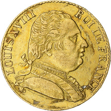 Coin, France, Louis XVIII, 20 Francs, 1815, London, EF(40-45), Gold, KM:706.7