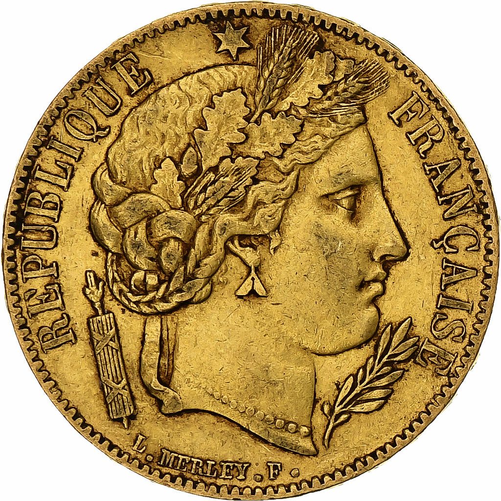 Francia, Cérès, 20 Francs, 1849, Paris, MBC, Oro, KM:762, Gadoury:1059, Le
