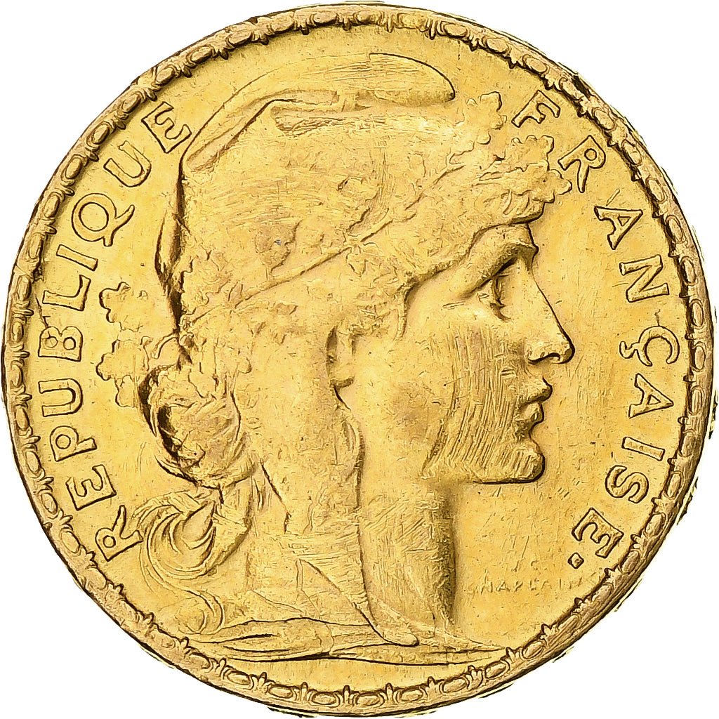 France, Marianne, 20 Francs, 1904, Paris, Faux d'époque, TTB, Or, Gadoury:1064